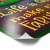 "La vie est rapide" Inspiribilité Impression photo (Coin)