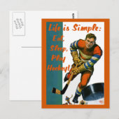 La vie est simple Dormir Jouer Carte postale de ho (Devant / Derrière)