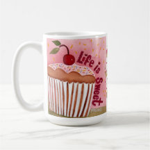 La vie est tasse douce de petit gâteau