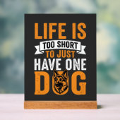 La vie est trop courte Graphique amateur de chien_ (Neutre)