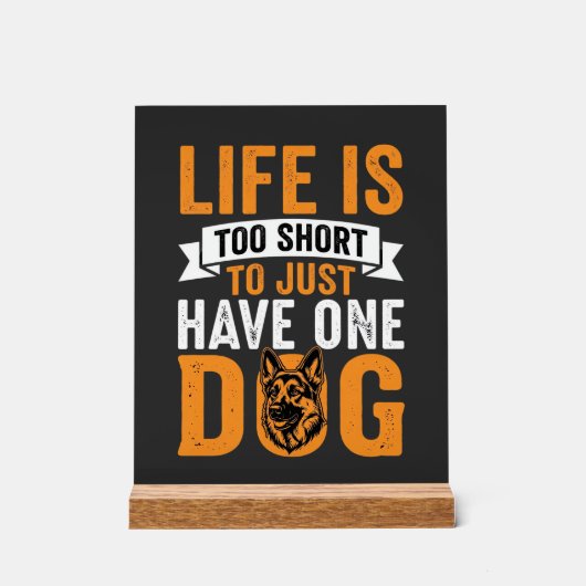 La vie est trop courte Graphique amateur de chien_ (Recto)