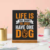 La vie est trop courte Graphique amateur de chien_ (Mariage)