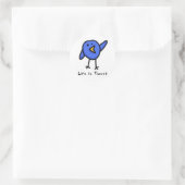 "La vie est Tweet" Sticker aux oiseaux Twitter (Sac)