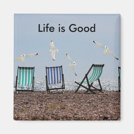 La vie est un bon aimant de plage (Devant)