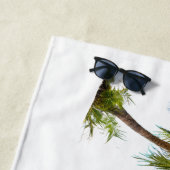 La Vie Est Un Instant Serviette de plage blanche a (En situation)