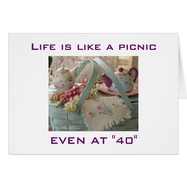 LA VIE EST UN PICNIC MÊME À "40" (Devant horizontal)