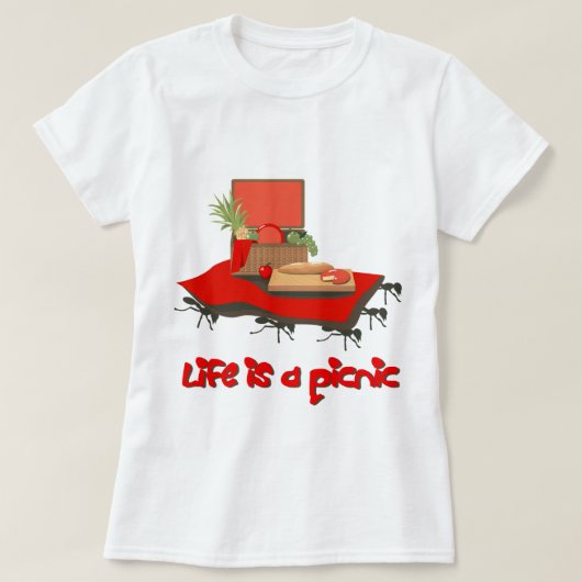 La vie est un pique-nique... T-shirt de base pour (Design devant)