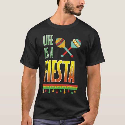 La vie est un T-shirt mexicain graphique de partie (Devant)