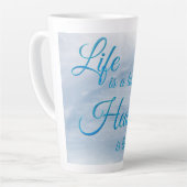 La Vie Est Un Test Ciel Est Le Cadeau Latte Mug (Angle gauche)