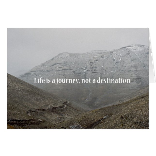 La vie est un voyage, pas une destination (Devant horizontal)