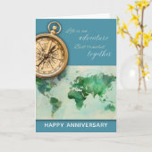 La vie est une aventure | Bonne carte d'anniversai (Fleur jaune)