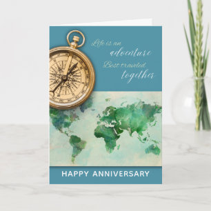 La vie est une aventure   Bonne carte d'anniversai