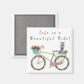La vie est une belle balade à vélo Magnet (Recto/Verso)