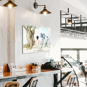 La vie est une belle balade à vélo toile à imprime