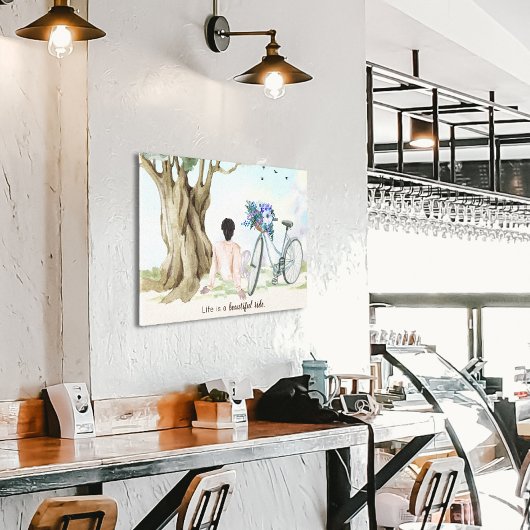 La vie est une belle balade à vélo toile à imprime