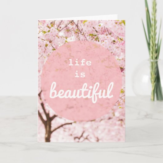 La Vie est une belle carte de voeux (Devant)