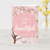 La Vie est une belle carte de voeux (Fleur jaune)
