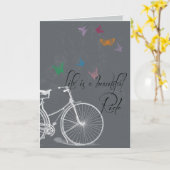 La vie est une belle carte de voeux de tour (Fleur jaune)