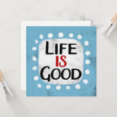 La vie est une bonne carte de voeux (Devant/Arrière en situation)