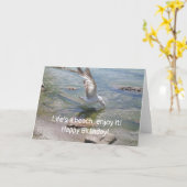 La vie est une carte d'anniversaire de mouette de (Fleur jaune)