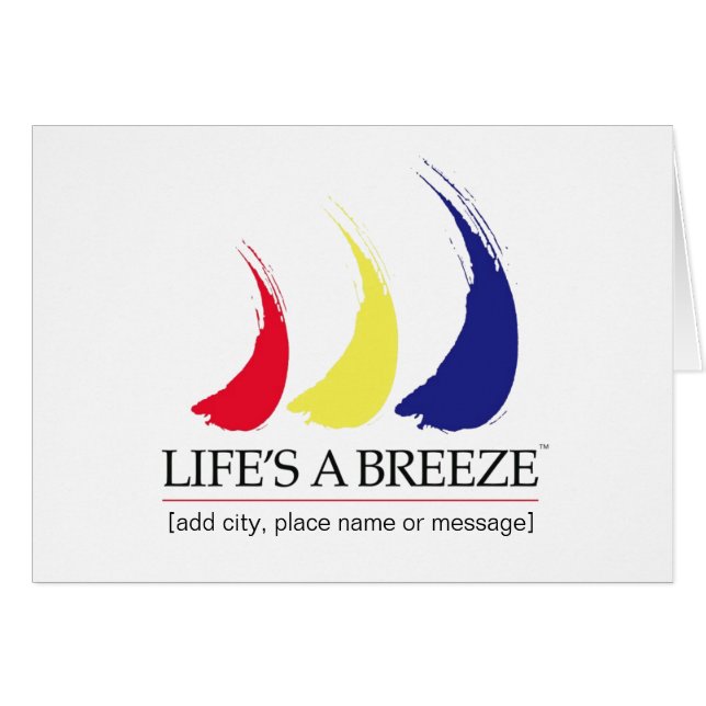 La vie est une carte de (Devant horizontal)