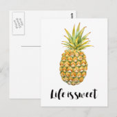 La vie est une carte postale d'ananas (Devant / Derrière)