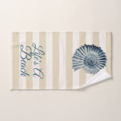 La vie est une plage de coquillages bleus (Serviette à main)