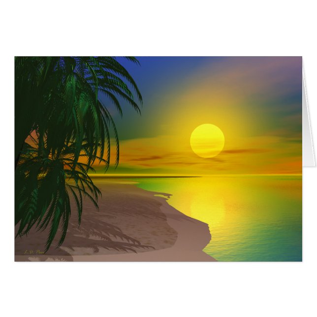 La vie est une plage ensoleillée (Devant horizontal)