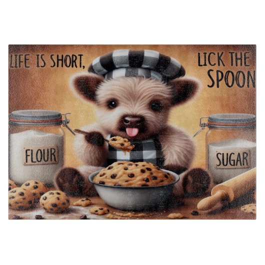 La vie est une planche à découper de vache courte (Devant)