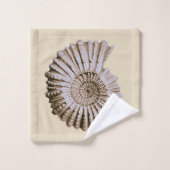 La vie est une spirale de plage Tan Seashells (Gant de toilette)