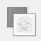 La vie. Focus. Aimant minimalisme d'art Abstrait (Recto/Verso)