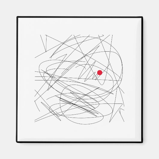 La vie. Focus. Aimant minimalisme d'art Abstrait (Devant)