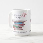 La Vie littéraire, une mug de 15 oz (Devant gauche)