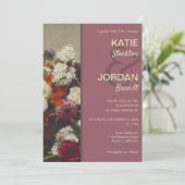 La vie morte avec Faire-part de mariage de fleurs (Debout devant)