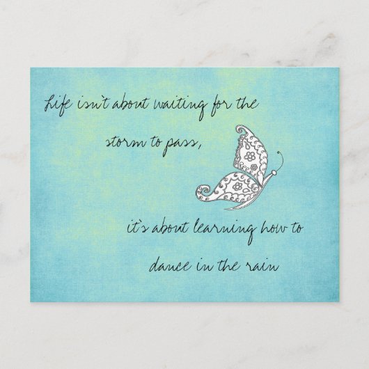 La vie ne consiste pas à attendre la carte postale (Devant)