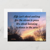 LA VIE N'EST PAS D'ATTENDRE LA CARTE POSTALE (Devant / Derrière)