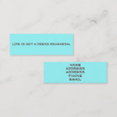 LA VIE N'EST PAS UNE CARTE DE PROFIL DE RÉPÉTITION (Devant / Derrière)