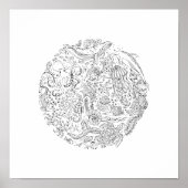 La vie océanique | Affiche décorative (Devant)