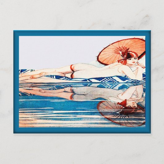 La Vie Parisienne - Bathers Reflection Briefkaart (Voorkant)