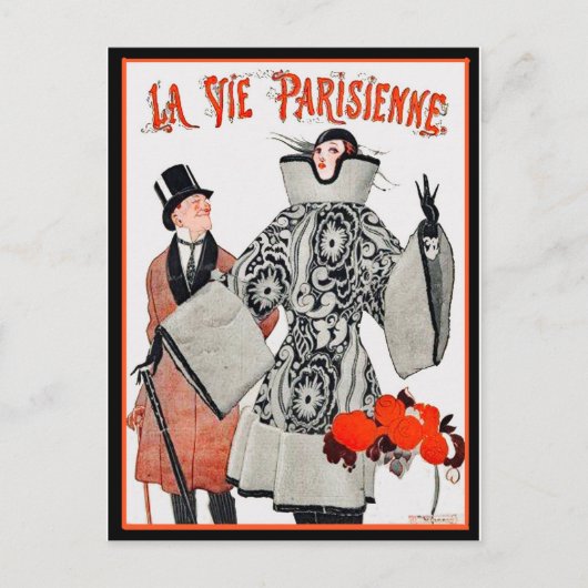 La Vie Parisienne - Franse Mode Briefkaart (Voorkant)
