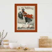 La Vie Parisienne ~ La Giboulee ~ Sleet 1918 Poster (Keuken)