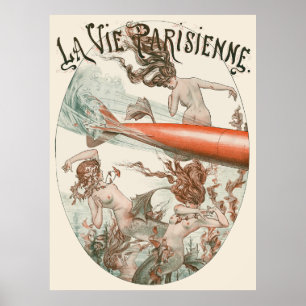 La Vie Parisienne - Une torpille à Trouville-sous- Poster