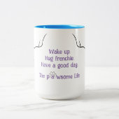 La vie pawsome French Bulldog Silhouette Mug (Centre)