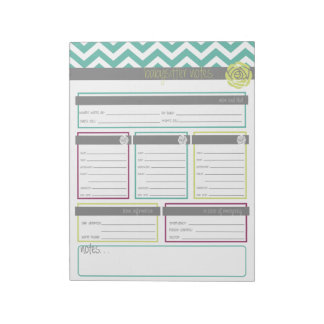 La vie. Plus Organisé. Bloc-notes Babysitter Notes