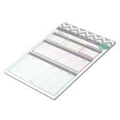 La vie. Plus Organisé. Bloc-notes du budget mensue (Incliné)