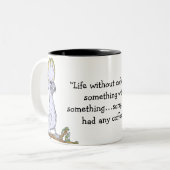 "La vie sans café" Cockatoo Mug (Devant gauche)