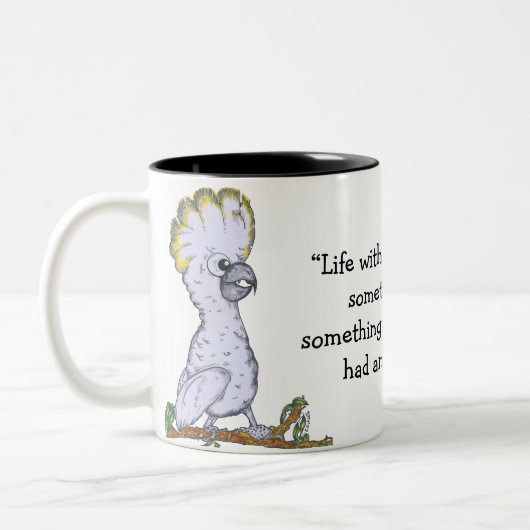 "La vie sans café" Cockatoo Mug (Gauche)