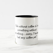 "La vie sans café" Cockatoo Mug (Centre)