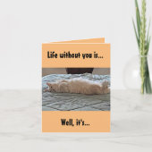 La vie sans toi... carte de chat (Devant)