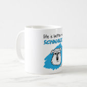 La vie… Schnauzer - tasse blanche (Devant gauche)